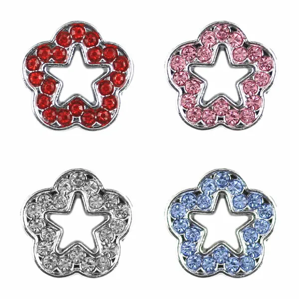 Parisian Pet 'Slide Flower Charm 5 pk' for Dogs & Cats – Fun & Customizable Pet Accessory, Various Colors