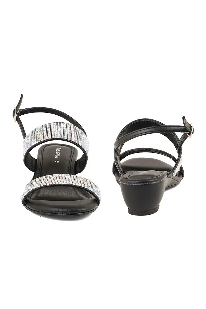 Party Wear Sandal I23698-Black