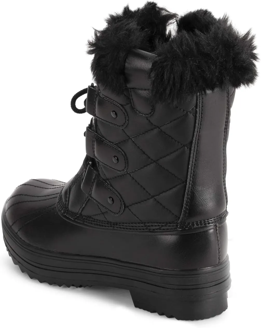 Polar Products Womens Snow Boot Quilted Short Winter Snow Rain Warm Waterproof Boots
