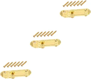 POPETPOP 3pcs Zinc Alloy Door Lock Slide Bolt Security Sliding Lock Heavy Duty Latch for Home Security Hardware Supplies