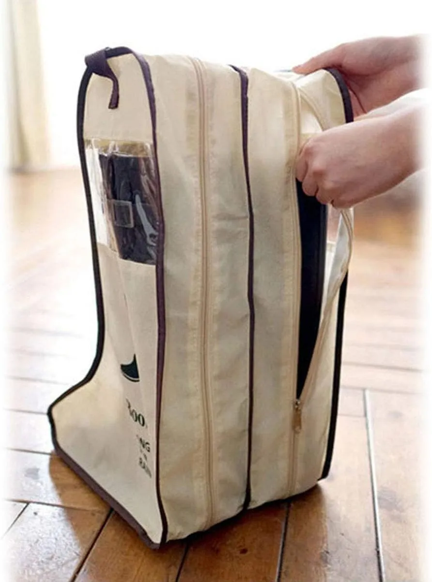 Portable Tall Boots Storage Bags|2 Packs Dust-proof Tall Boot Carry Bag for Travel and Daily Use