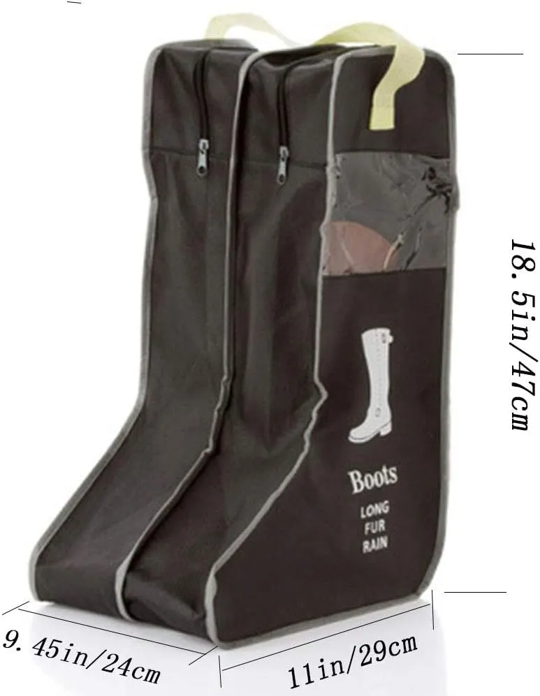 Portable Tall Boots Storage Bags|2 Packs Dust-proof Tall Boot Carry Bag for Travel and Daily Use