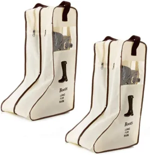 Portable Tall Boots Storage Bags|2 Packs Dust-proof Tall Boot Carry Bag for Travel and Daily Use