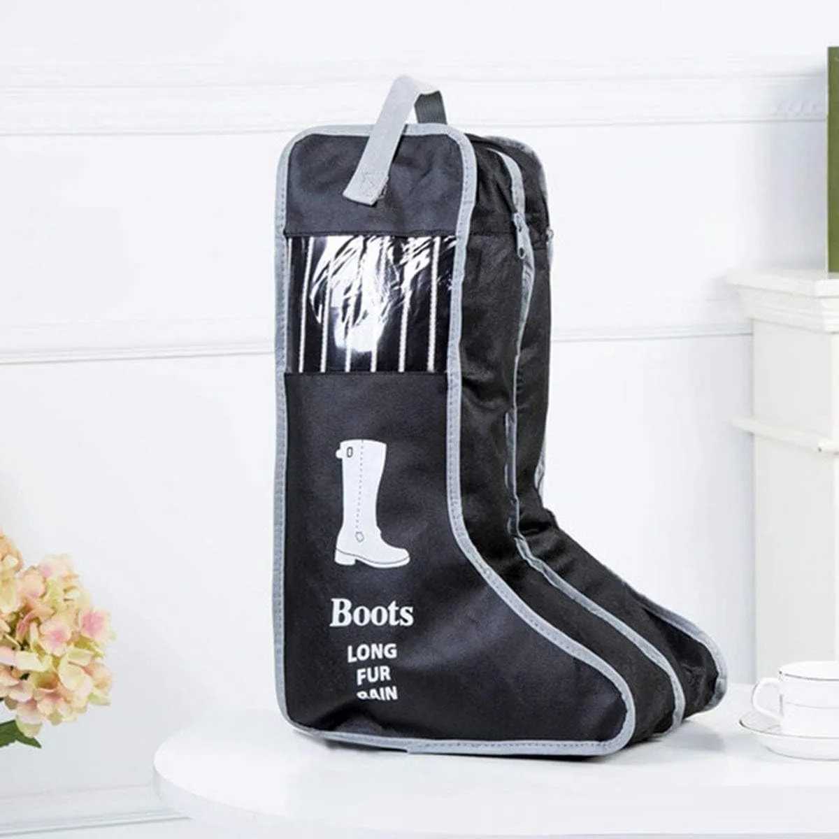 Portable Tall Boots Storage Bags|2 Packs Dust-proof Tall Boot Carry Bag for Travel and Daily Use