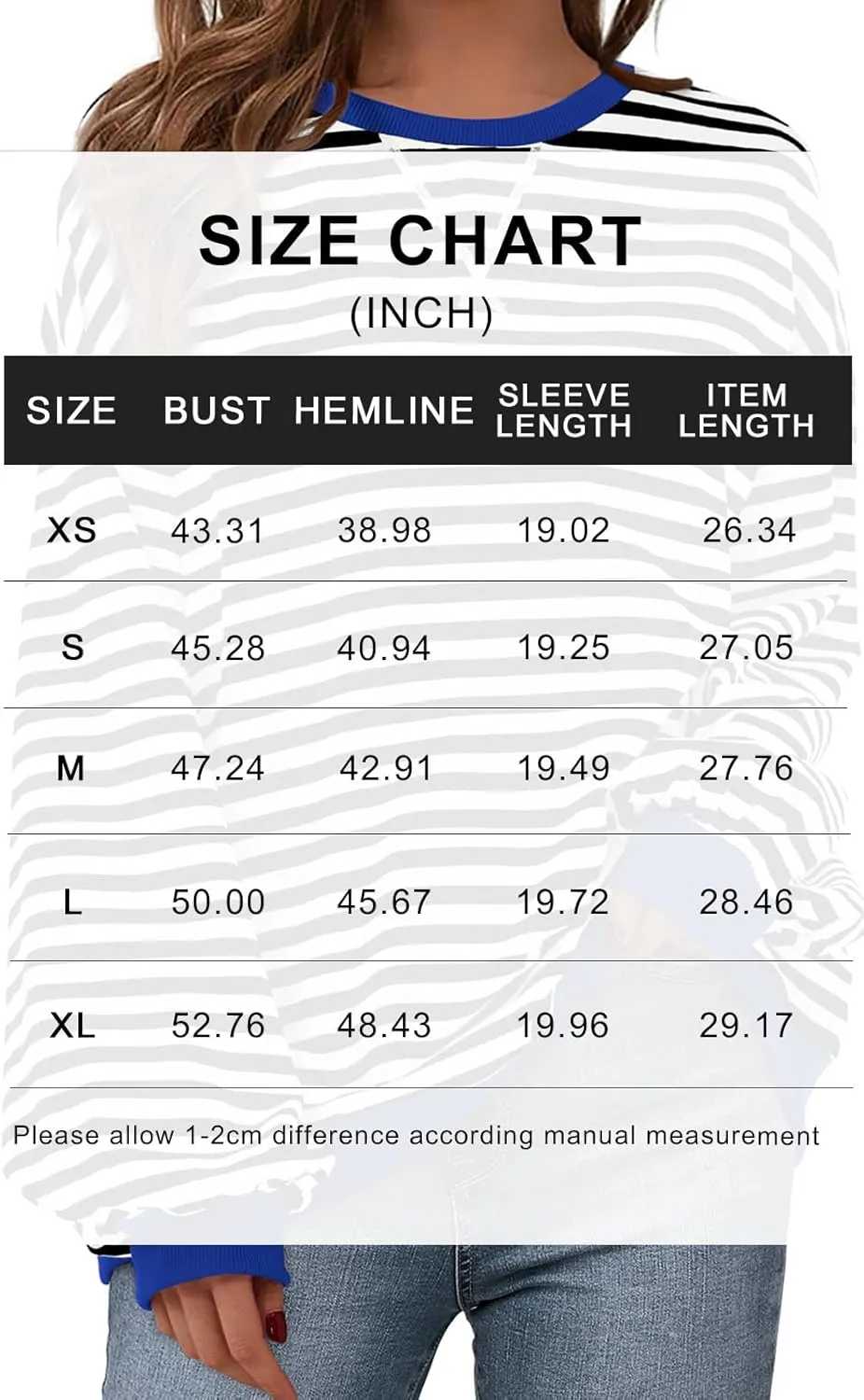 PRETTYGARDEN Womens Striped Oversized Sweatshirt Color Block Crew Neck Long Sleeve Casual Loose Pullover Top Y2K Clothes