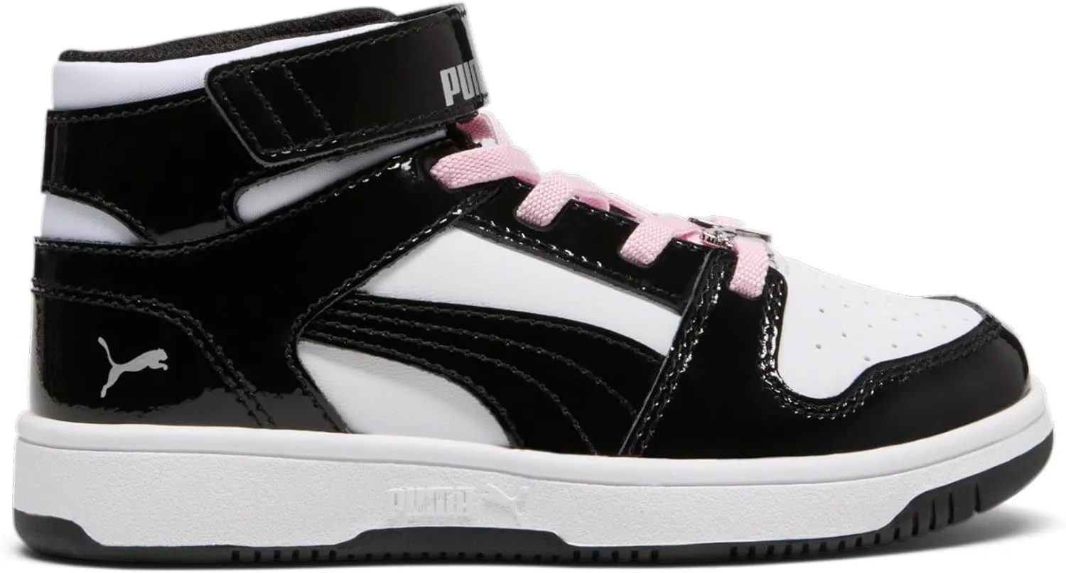 PUMA Unisex-Child Rebound Layup Mid Hook and Loop Sneaker