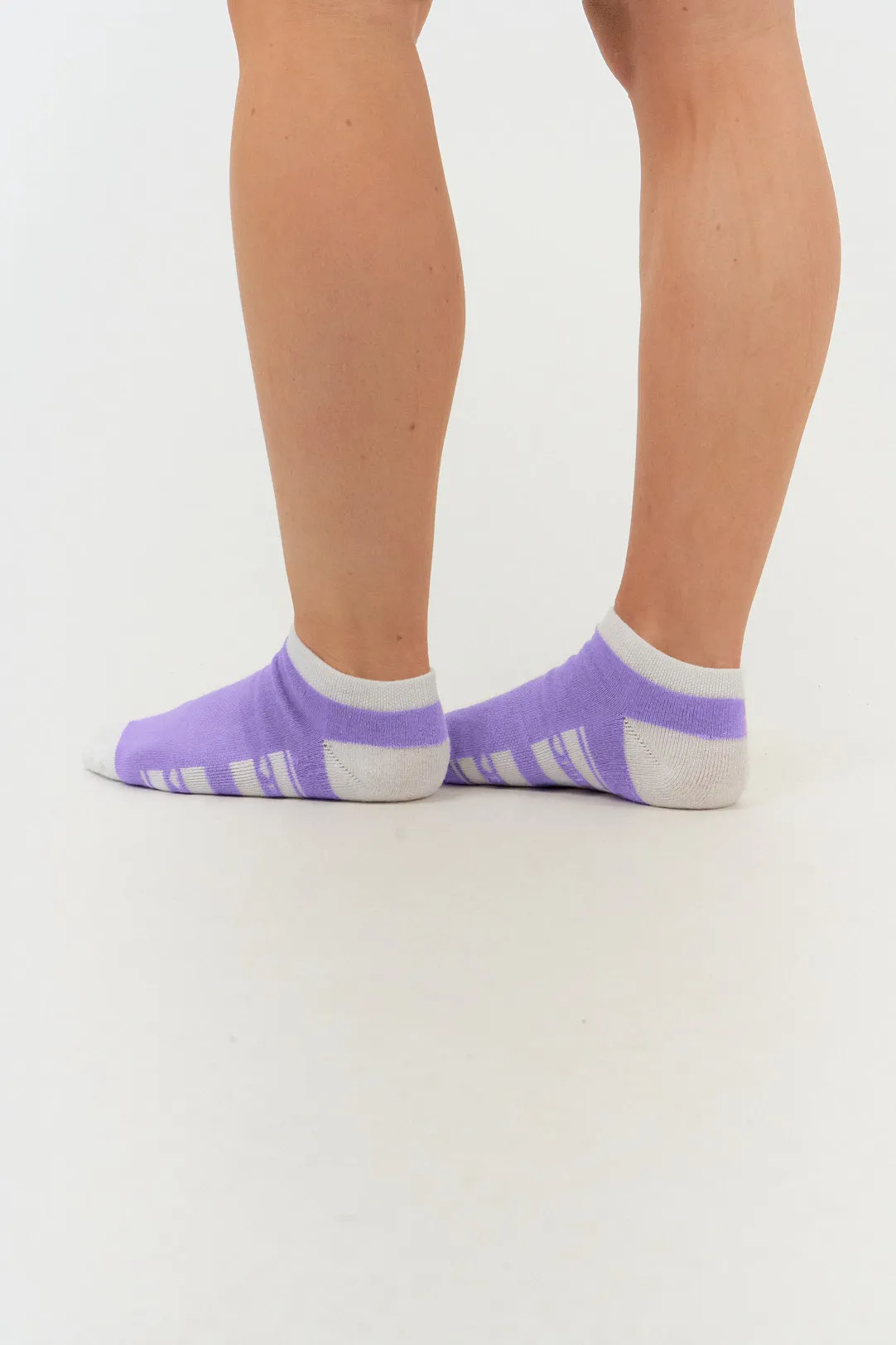 Pure Ladies 2 Pair Pack Of Trainer Golf Socks- Lilac