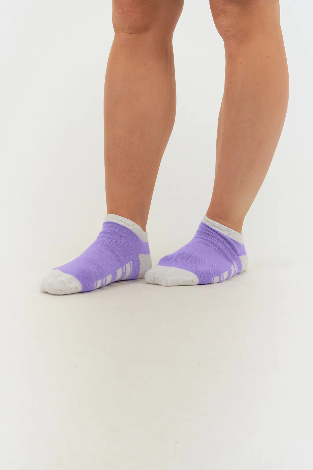 Pure Ladies 2 Pair Pack Of Trainer Golf Socks- Lilac
