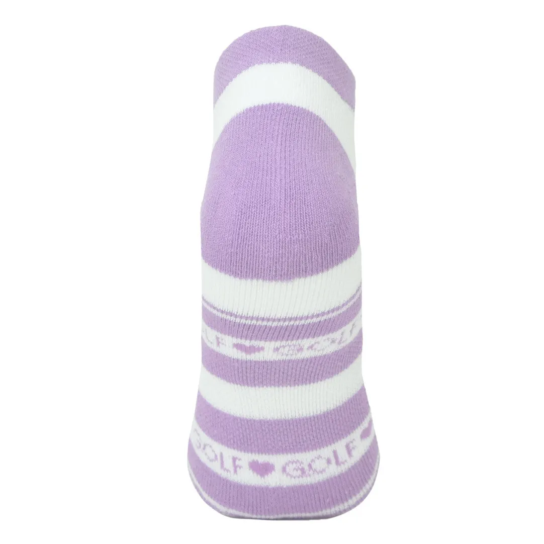 Pure Ladies 2 Pair Pack Of Trainer Golf Socks- Lilac