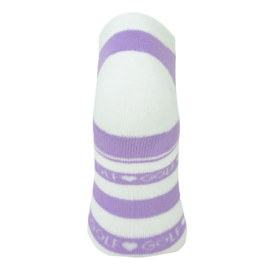 Pure Ladies 2 Pair Pack Of Trainer Golf Socks- Lilac