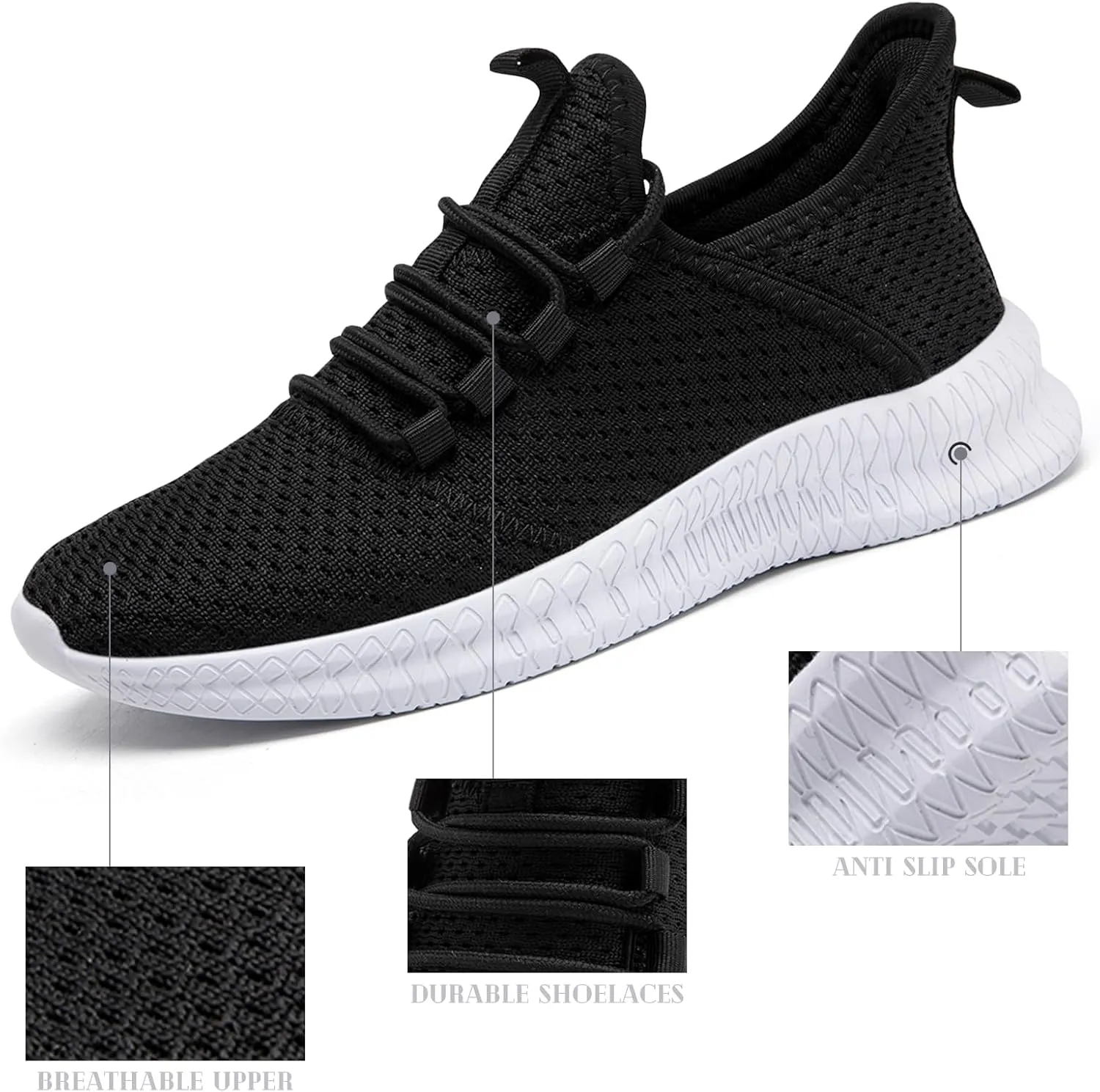 QIJGS Running Shoes for Women Walking Shoe Tennis Casual Lightweight Sneakers Lace Up