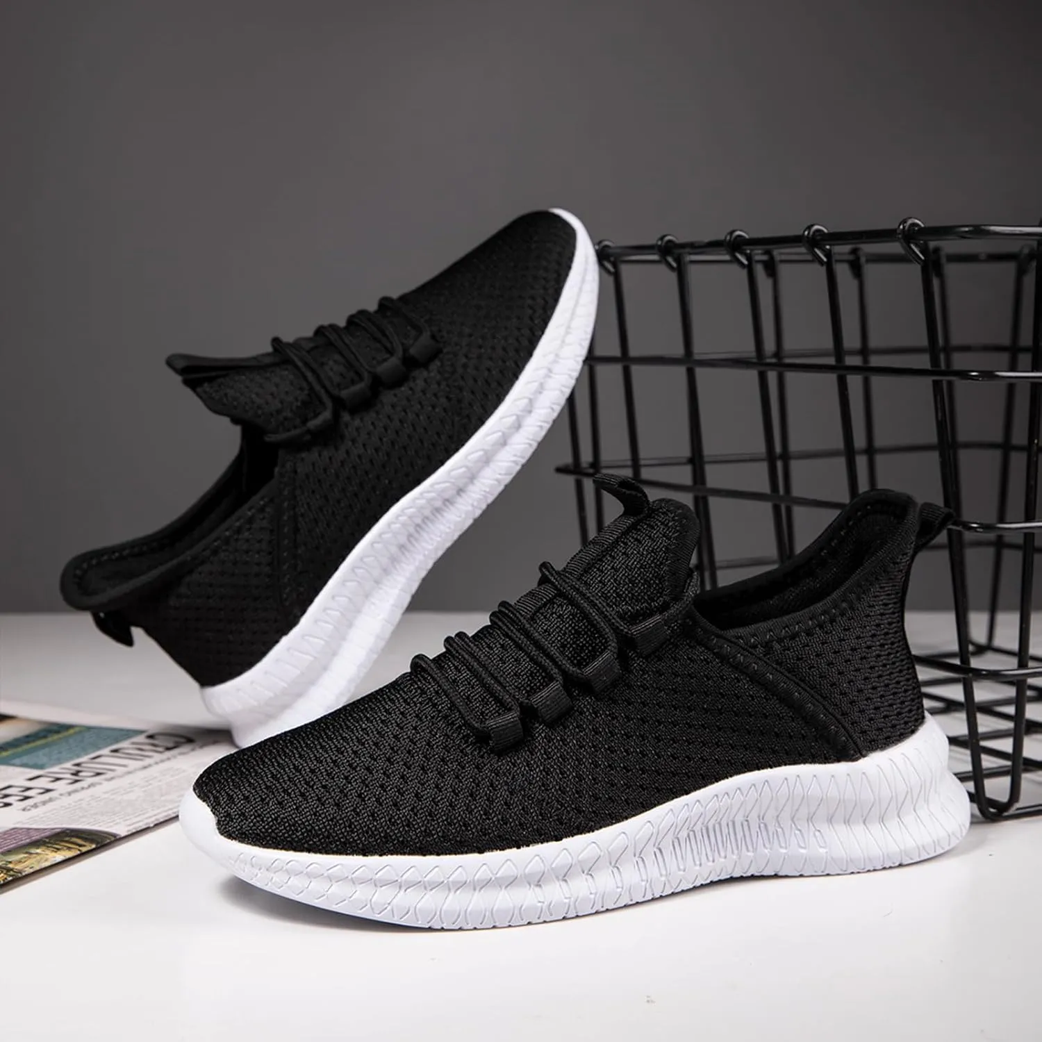 QIJGS Running Shoes for Women Walking Shoe Tennis Casual Lightweight Sneakers Lace Up