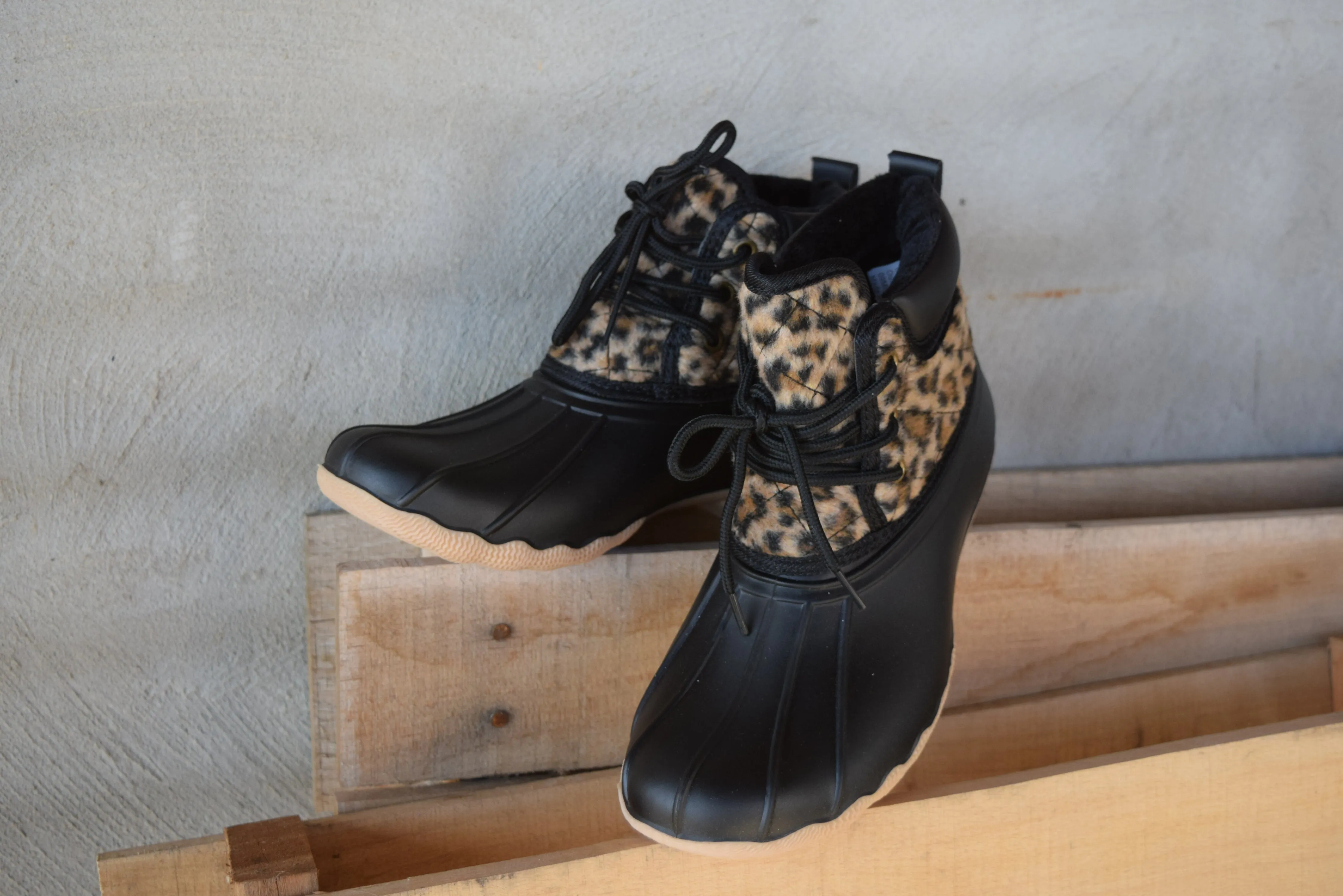 Quack Leopard Rain/Snow Boot