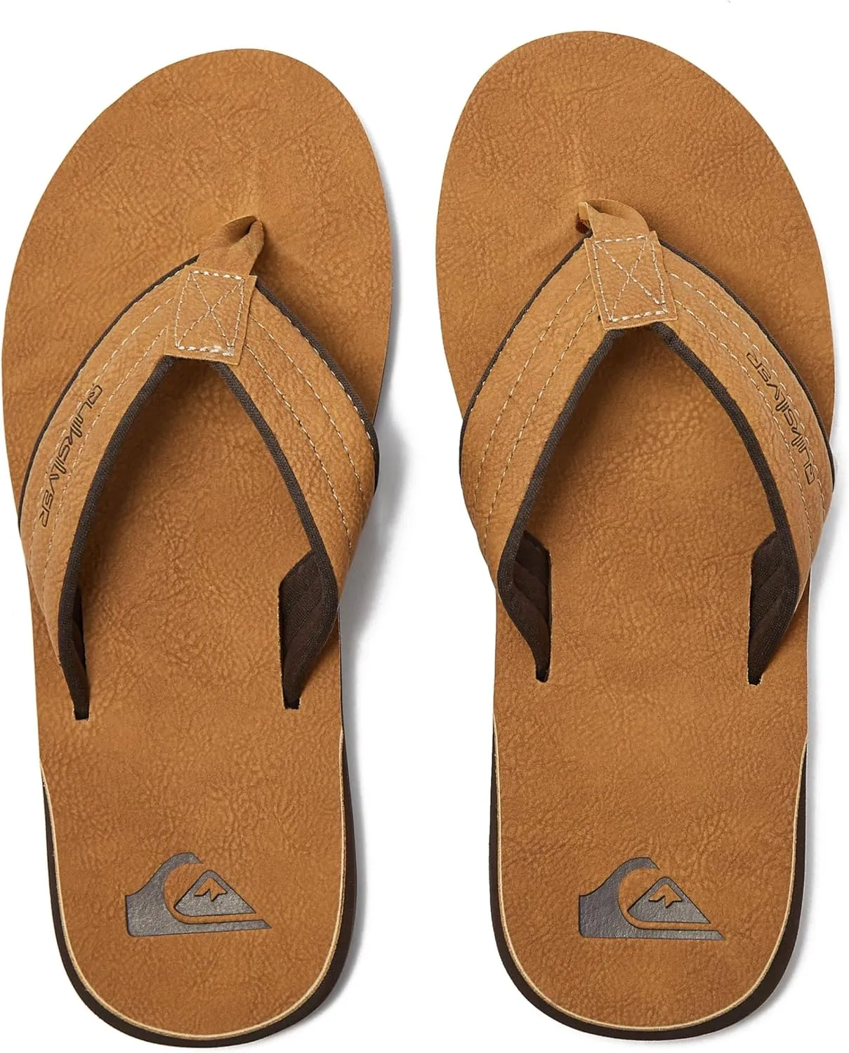 Quiksilver Men's Carver Suede 3 Point Flip Flop Athletic Sandal
