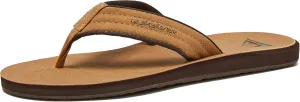 Quiksilver Men's Carver Suede 3 Point Flip Flop Athletic Sandal