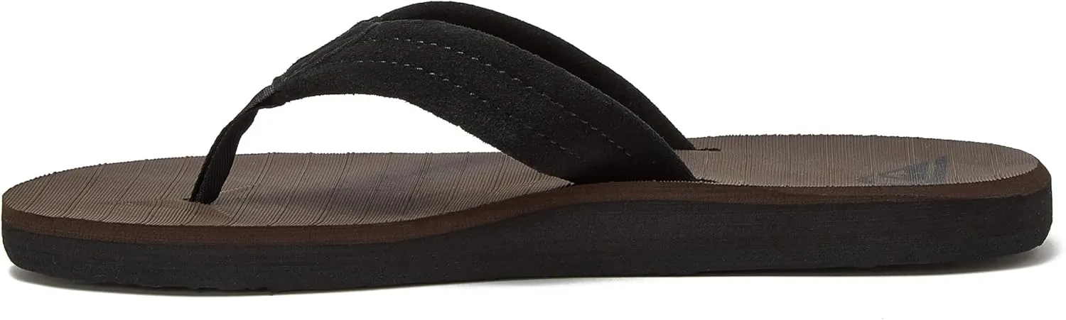 Quiksilver Men's Carver Suede 3 Point Flip Flop Athletic Sandal