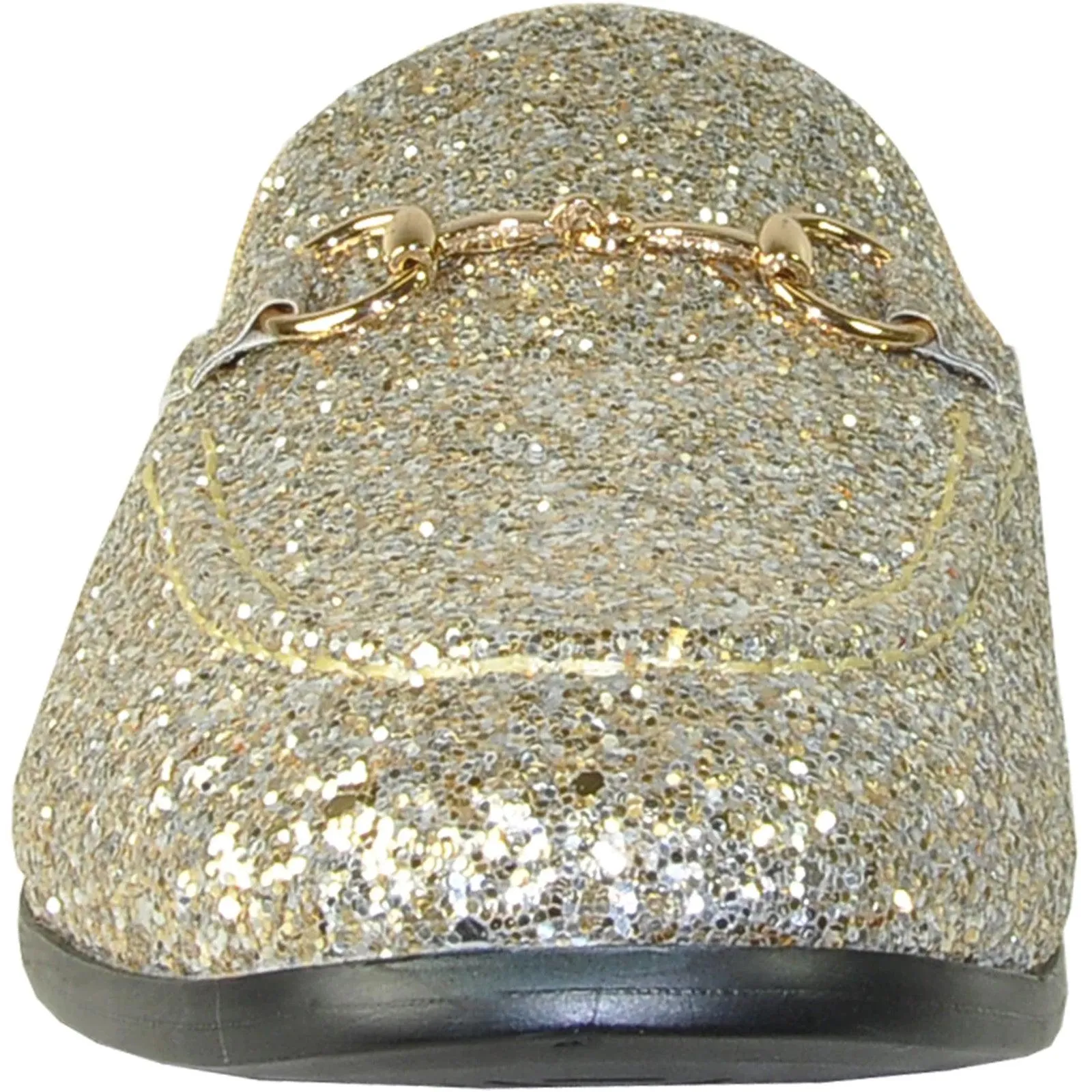 "Gold Glitz Tuxedo Loafers by Bravo - Sophisticated & Stylish Menswear"