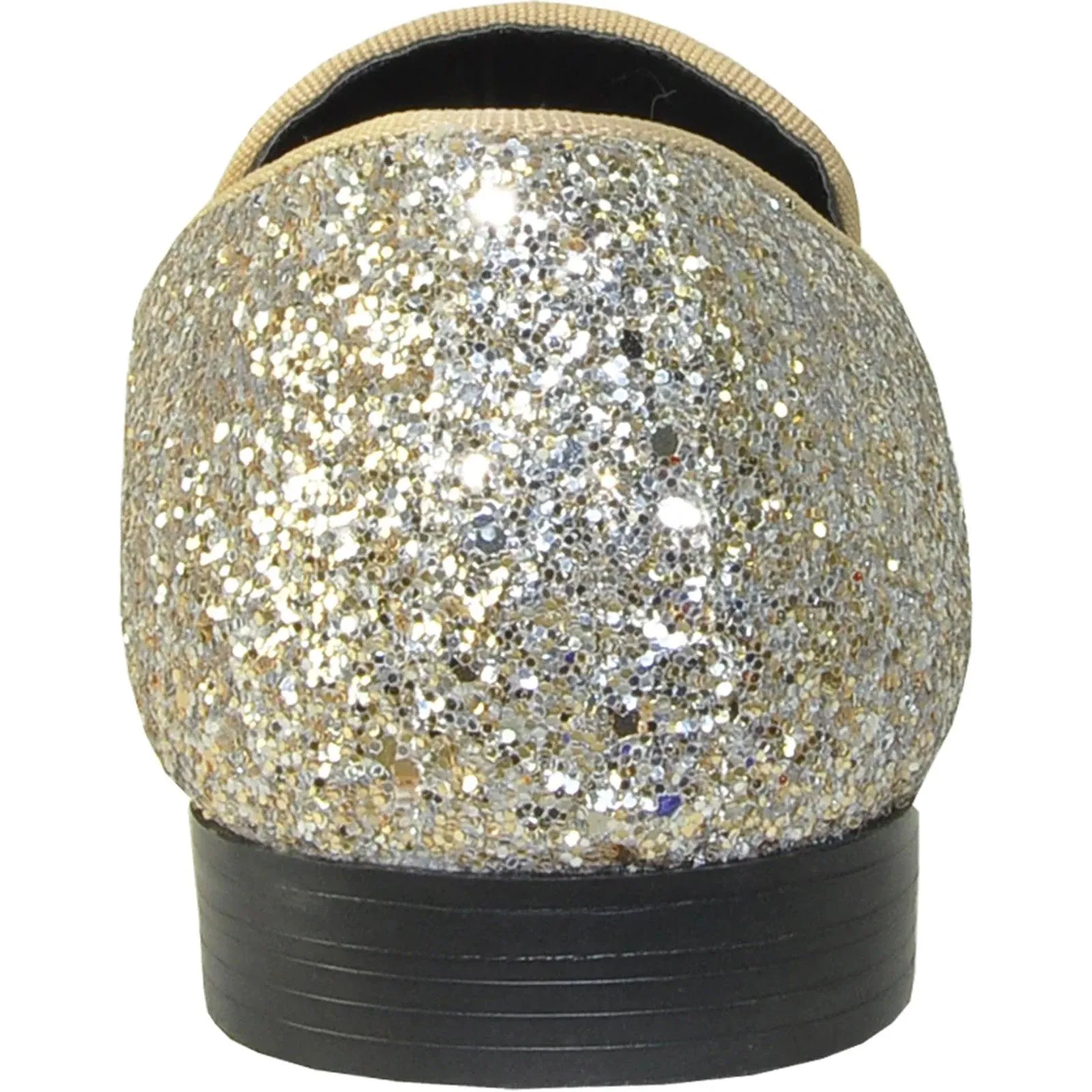 "Gold Glitz Tuxedo Loafers by Bravo - Sophisticated & Stylish Menswear"