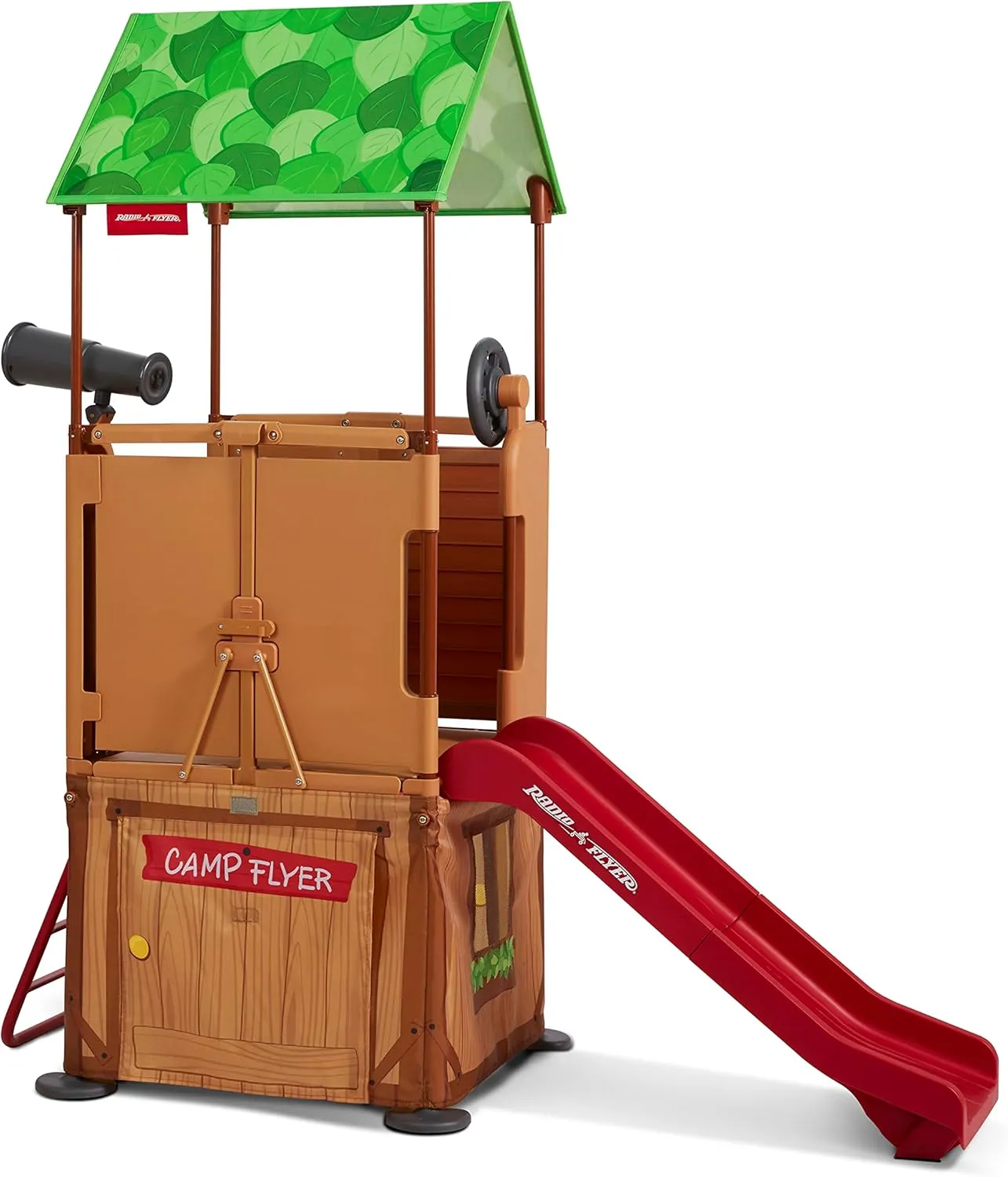 Radio Flyer Play & Fold AwayTreehouse, Toddler Climber, Kids Playhouse for Ages 2-5