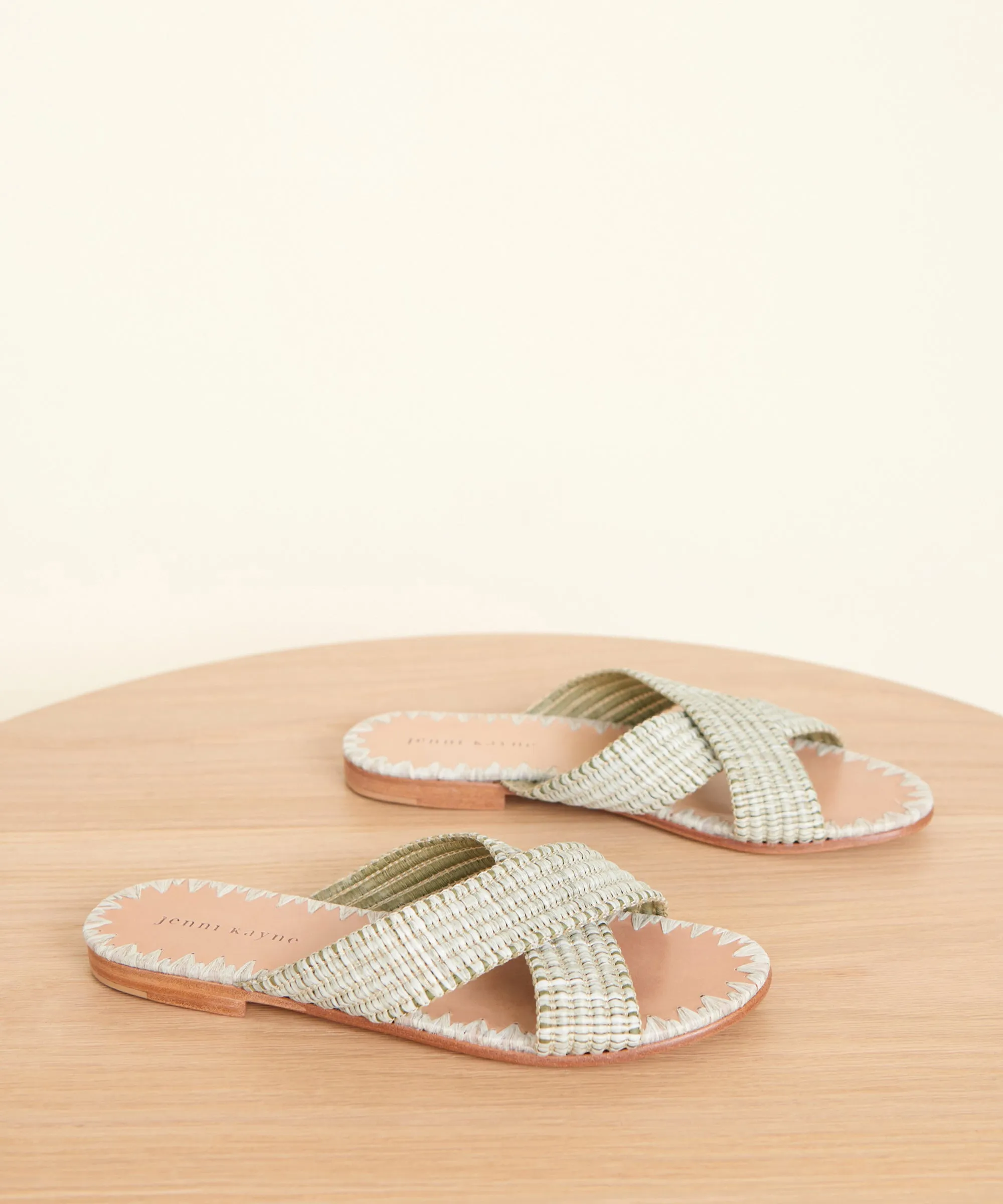 Raffia Crossover Sandal