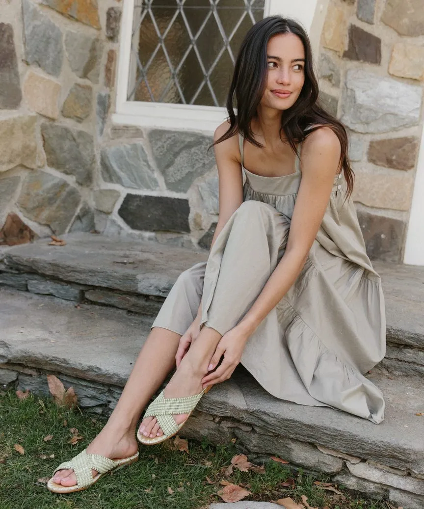 Raffia Crossover Sandal