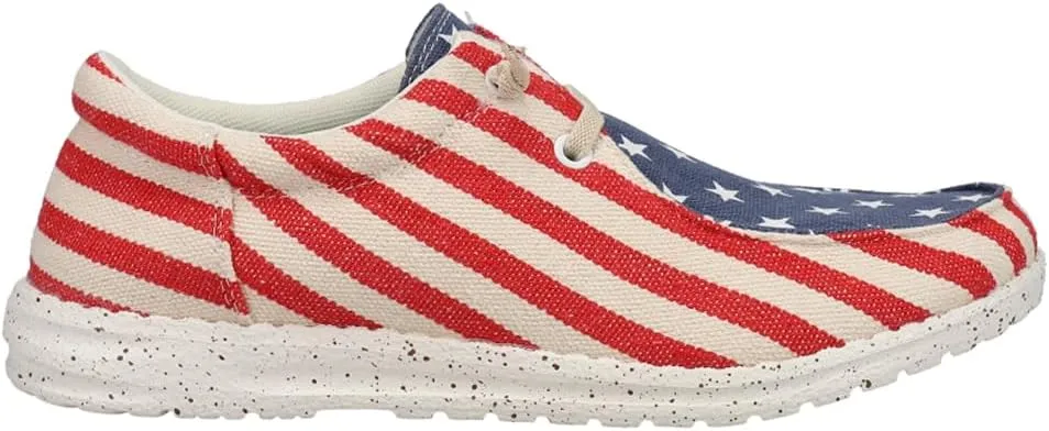 ROPER Womens Hang Loose Slip On Sneakers Shoes Casual - Blue, Red