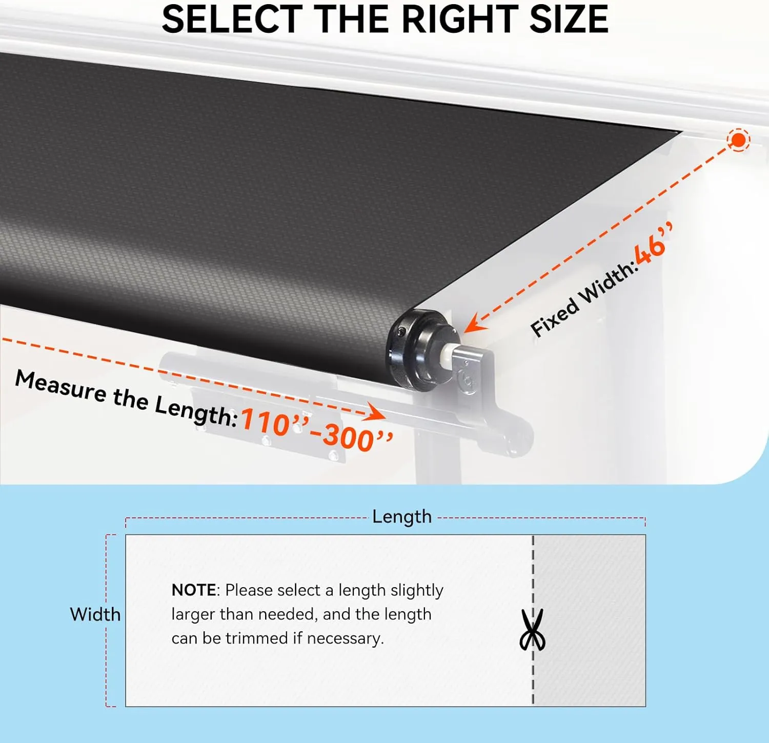 RV Slide Out Awning Fabric Replacement - Universal and Weather Resistant Slide Topper Canopy for 5th Wheel RVs, Motorhomes, and Trailers (170'' Fabric Only, Black)