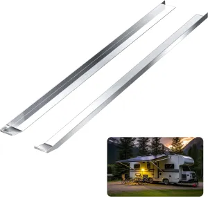 RV Slide Out Ski Set，2025 New Upgrade Stainless Steel RV Slide Skis，RV Floor Saver Corner Edge Protector Tracks Prevent Sticking/Catching