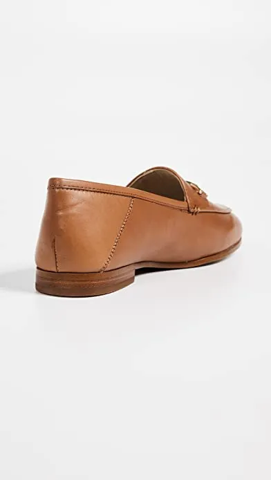 Saddle Toe Almond Loafer Discounted shipping Professional-grade Stacked On Edelman Slip Sam Loraine Smooth Leather Heel