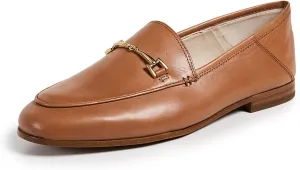Saddle Toe Almond Loafer Discounted shipping Professional-grade Stacked On Edelman Slip Sam Loraine Smooth Leather Heel