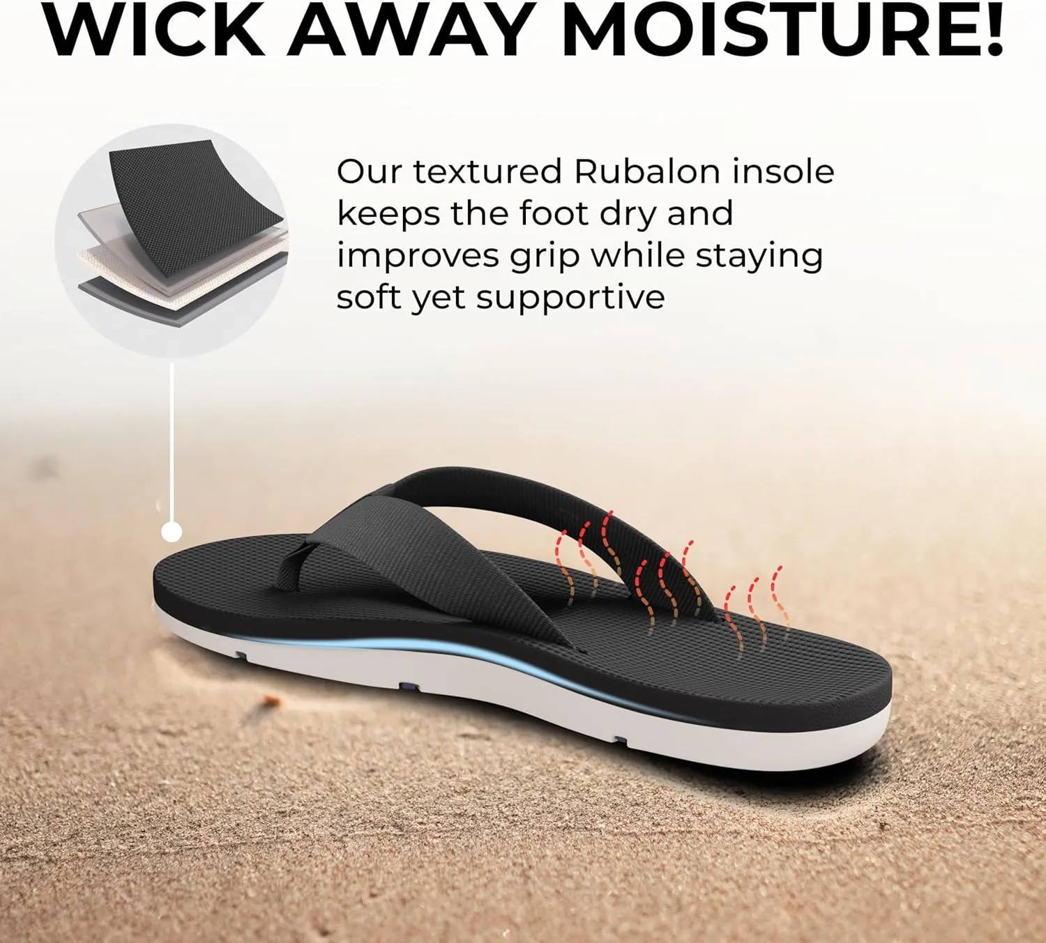 Scott Hawaii Men's Hokulea Sandal | Tubular Nylon Strap Rolls Against Skin | Molded Outolse With Arch Support And Heel Cup | Non-Marking No-Slip | Marine And Boat Friendly Flip Flop