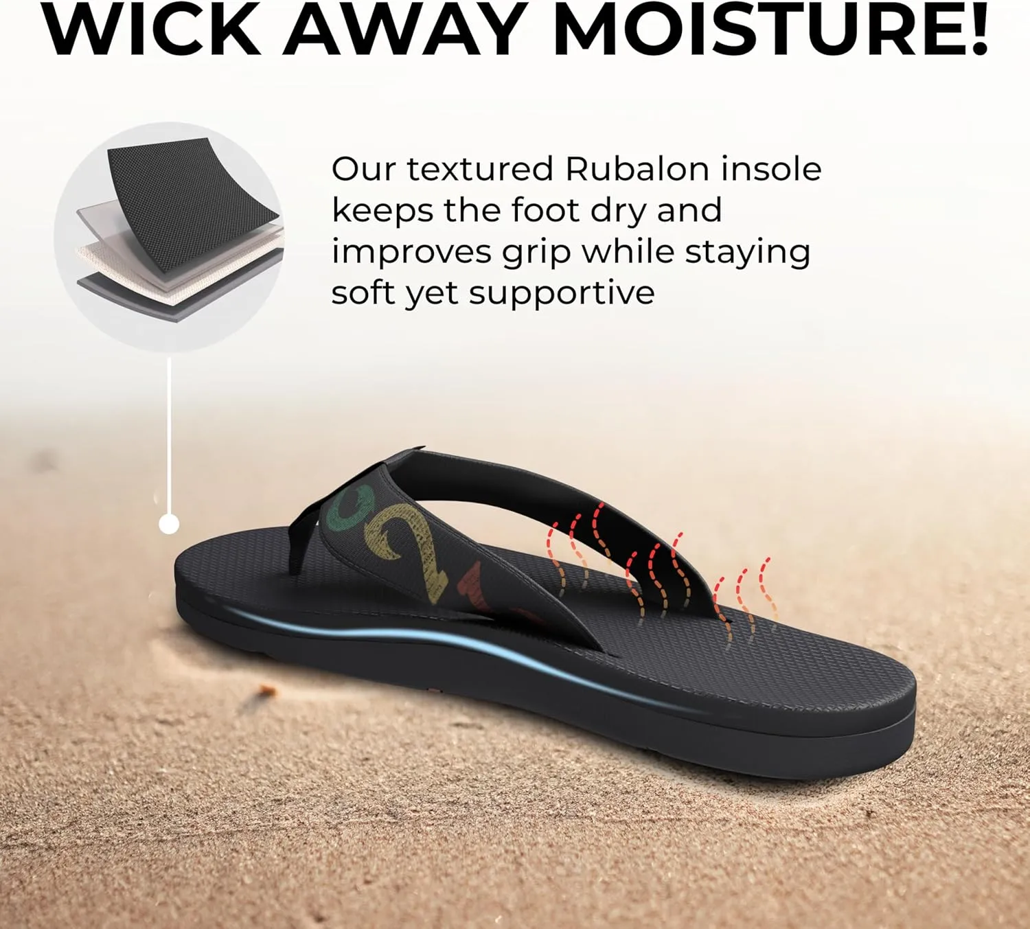 Scott Hawaii Men's Kaikane Sandal | Nylon Strap with Neoprene Lining | Molded Rubber Outsole with Arch Support and Heel Cup | Podiatrist Recommended