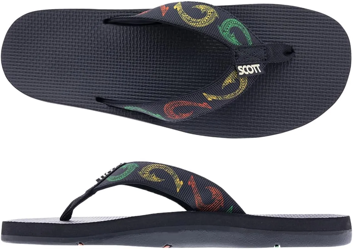 Scott Hawaii Men's Kaikane Sandal | Nylon Strap with Neoprene Lining | Molded Rubber Outsole with Arch Support and Heel Cup | Podiatrist Recommended