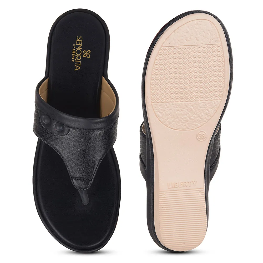 Senorita Navy Blue Casual Wedge Heel Sandal For Women SGL-3 By Liberty