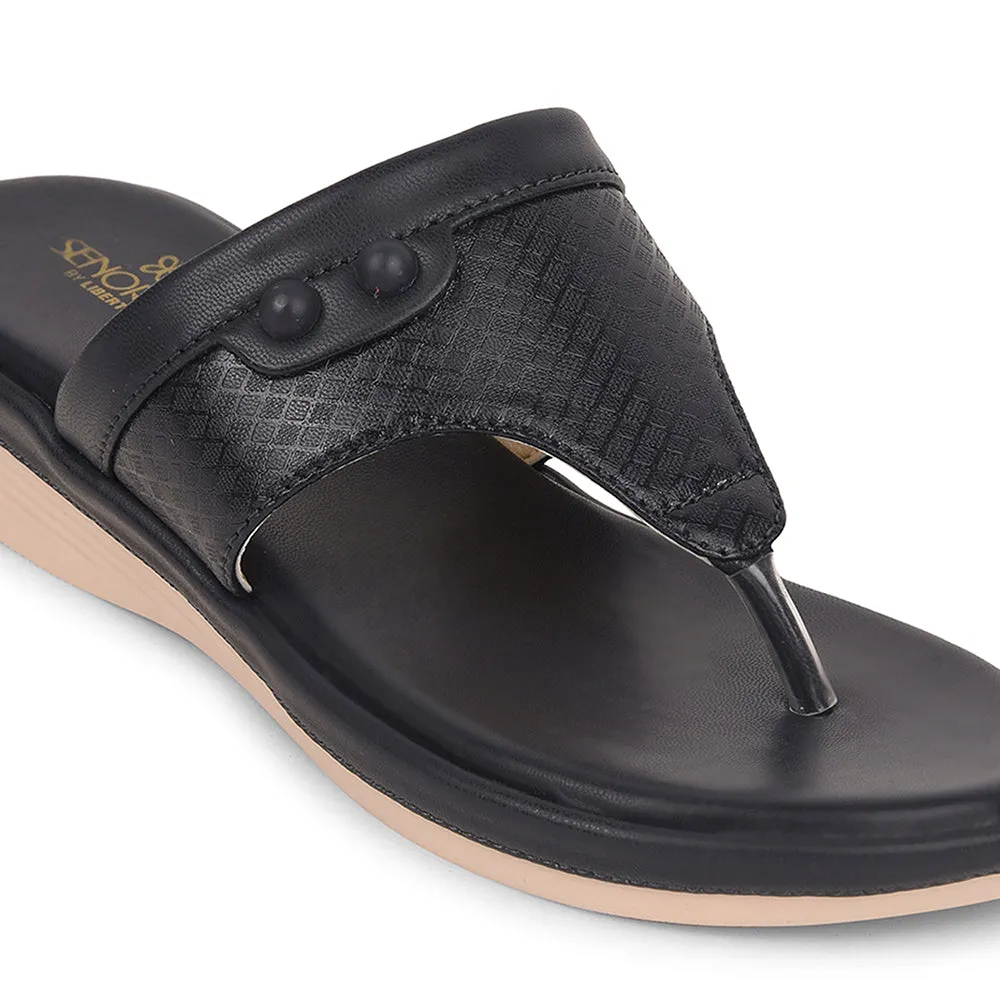 Senorita Navy Blue Casual Wedge Heel Sandal For Women SGL-3 By Liberty