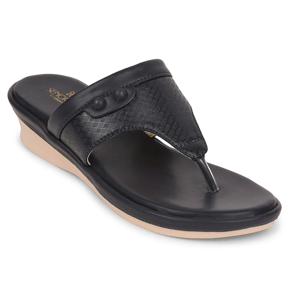 Senorita Navy Blue Casual Wedge Heel Sandal For Women SGL-3 By Liberty