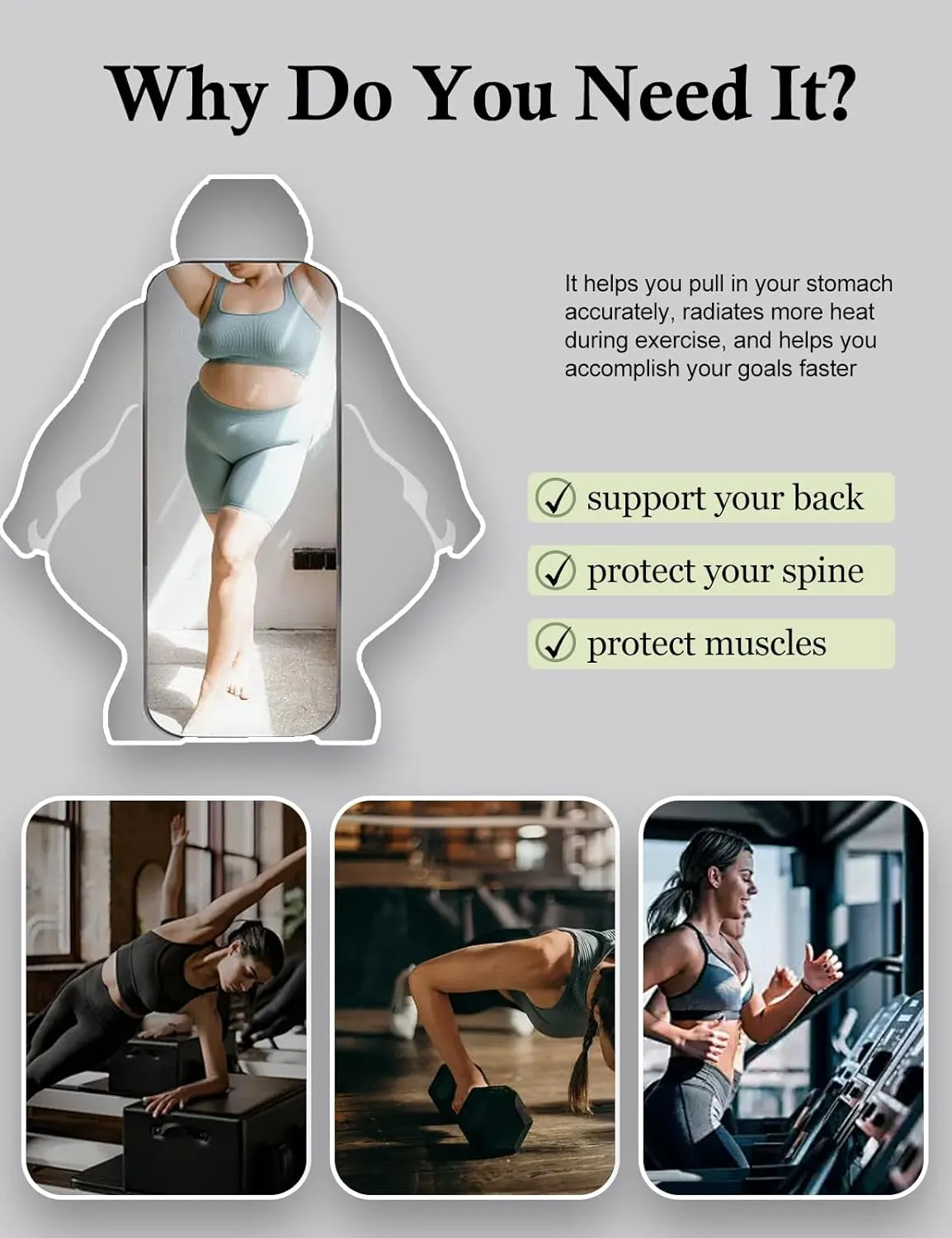 SHAPSHE Waist Trainer for Women Wrap Belt Shapewear Tummy Control Workout Sweat Waist Trimmer Belly Band for Weight Loss