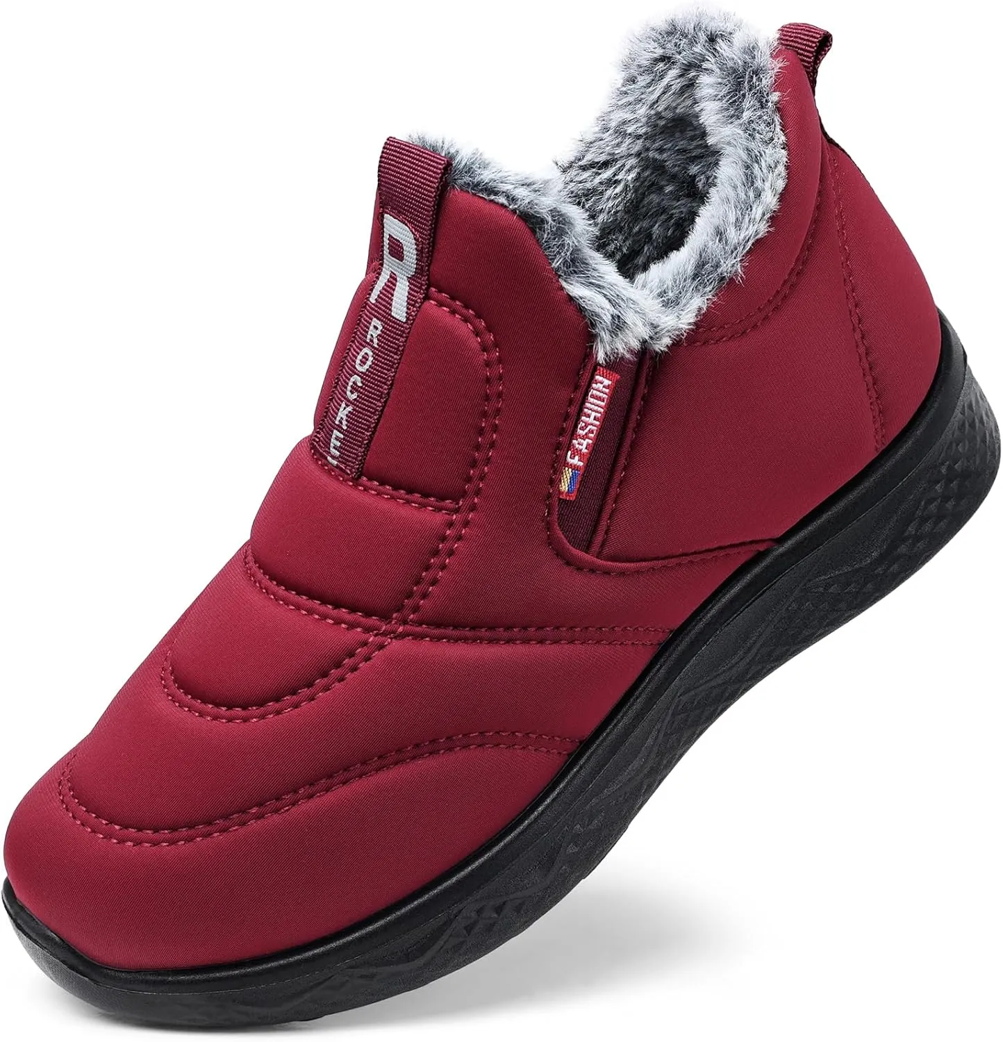 SHIBEVER Womens Winter Snow Boots: Waterproof Insulated Warm Fur Lined Ankle Slip On Walking Comfortable Outdoor Boot