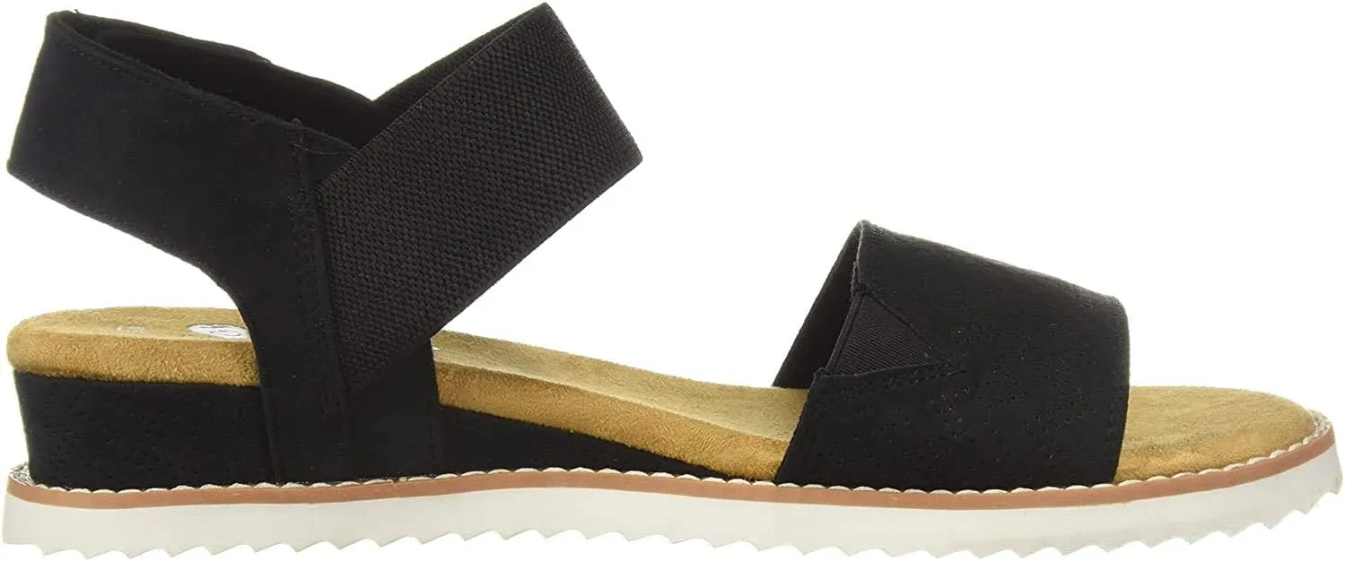 Skechers Women's Desert Kiss-Stretch Quarter Strap Sandal Flat