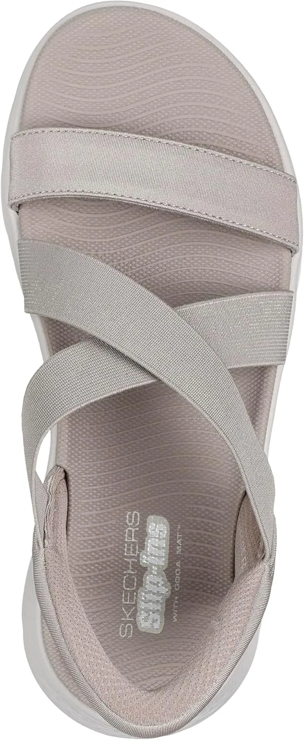Skechers Women's Go Walk Flex Sandal-Glimmer Up Hands Free Slip-ins
