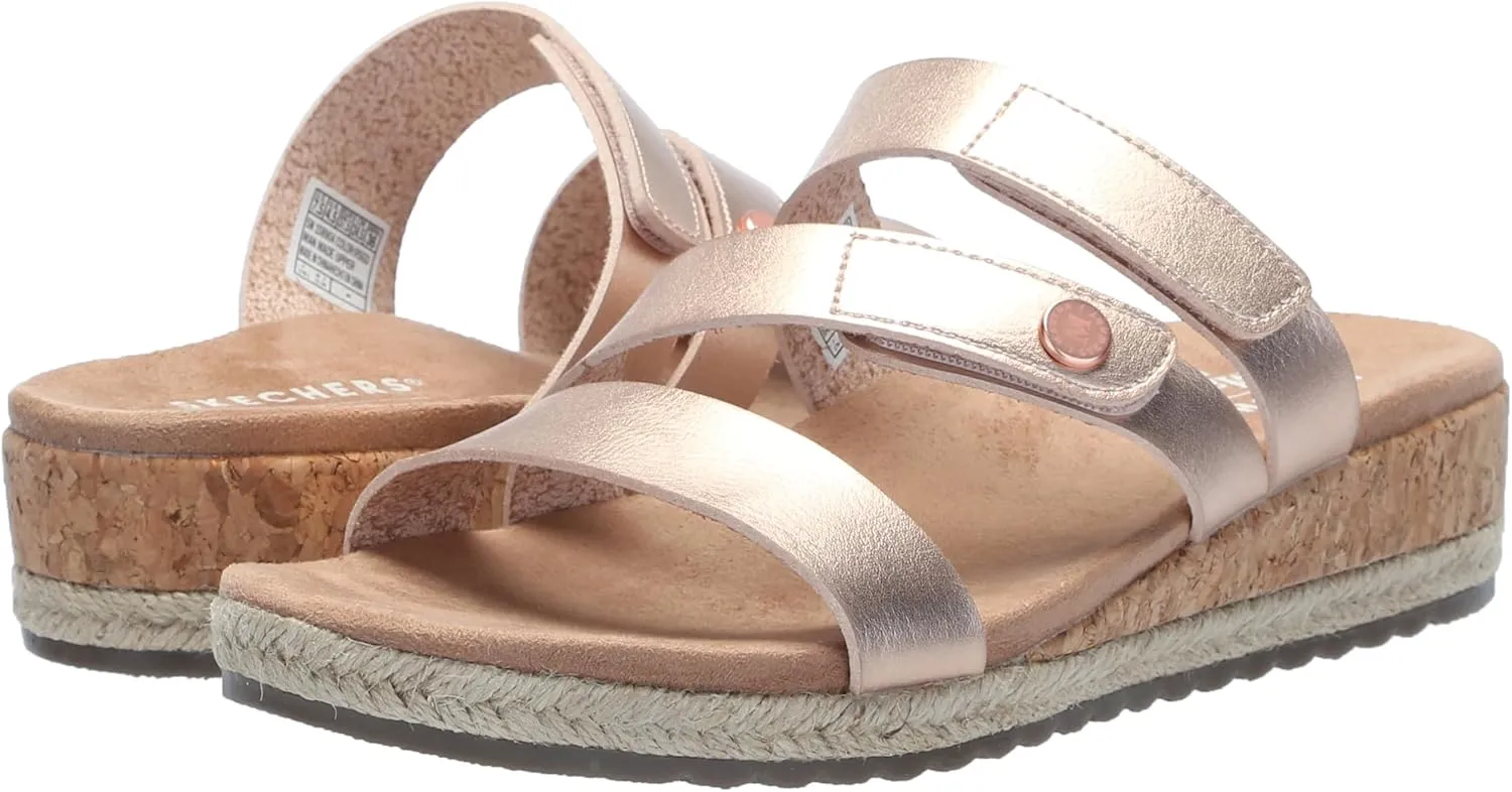 SKECHERS Women's Martha Stewart Breezie-Shiny Luster Wedge Sandal
