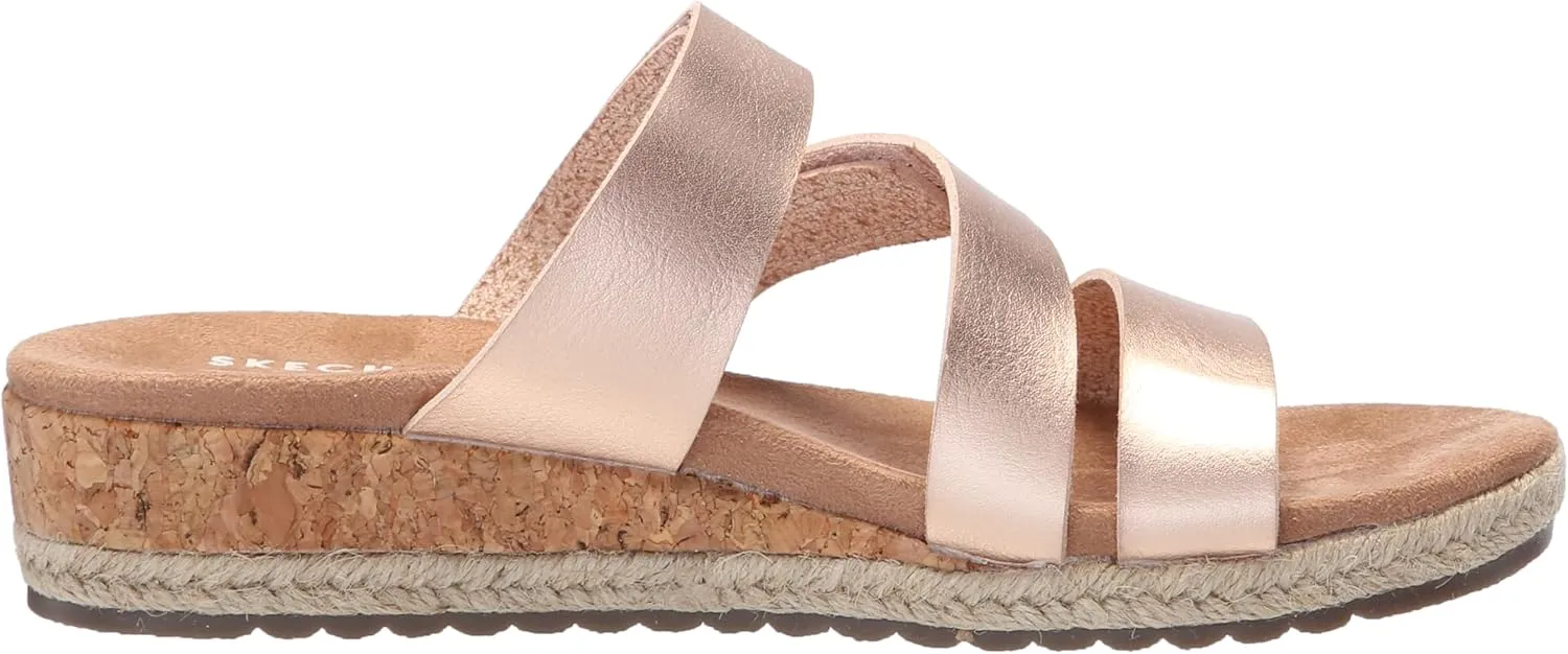SKECHERS Women's Martha Stewart Breezie-Shiny Luster Wedge Sandal