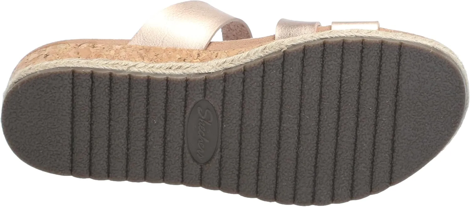 SKECHERS Women's Martha Stewart Breezie-Shiny Luster Wedge Sandal