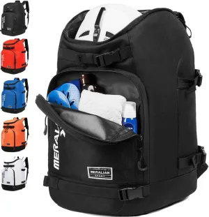 Ski Boot Bag - 50L Ski Boot Travel Backpack Waterproof Snowboard Boot Backpack for Travel Stores Gear Including Helmet, Goggles and Outerwear.