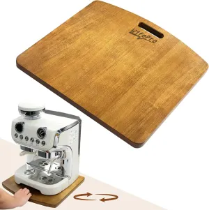 Sliding Tray for Coffee Maker - Solid Wooden Appliance Slider with 360° Smooth Rolling Wheels for Heavy Kitchen Appliances, Easy Under - Cabinet Access (Approach 13"x14")