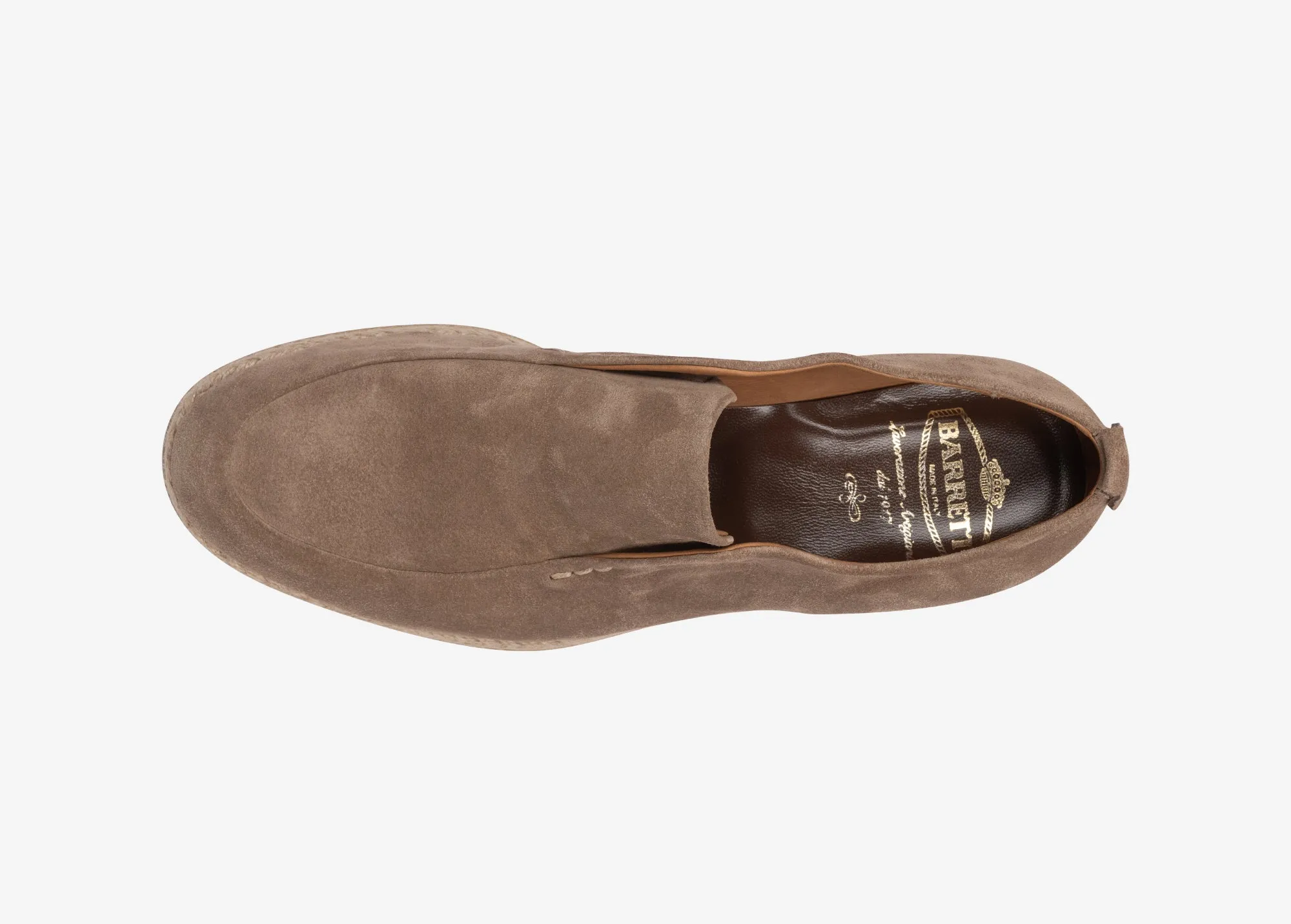 Slip-on alta in suede beige