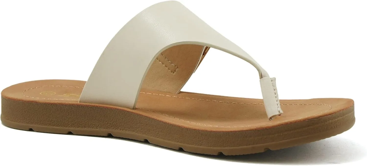 Soda SURI - Women, Girls and teens Teepee thong flat sandal with side buckles. Great for Spring and summer activities and trips