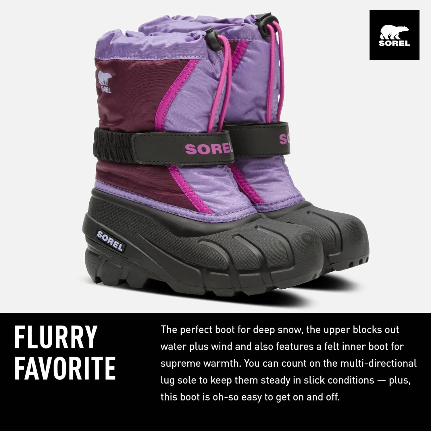SOREL - Youth Flurry Winter Snow Boots for Kids