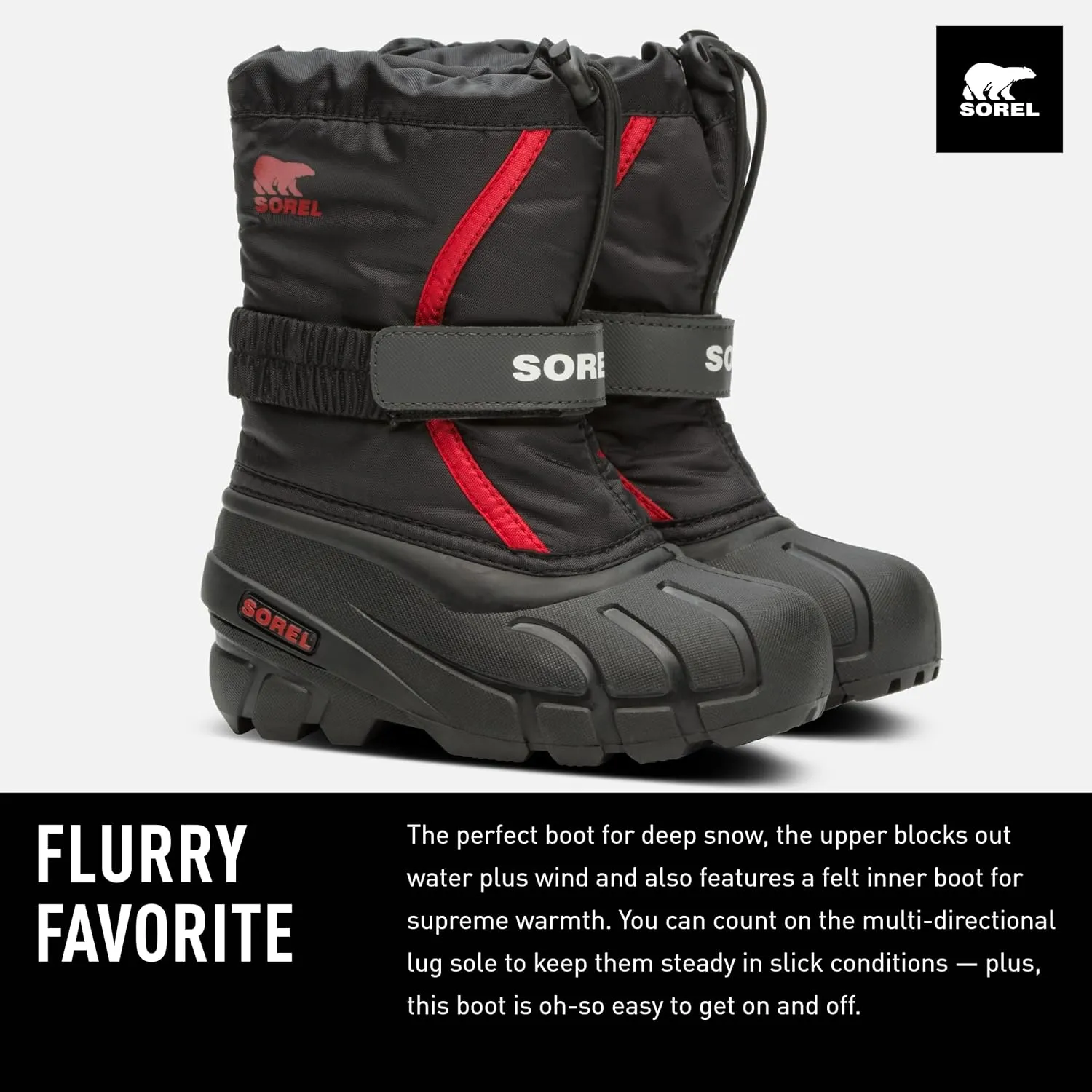 SOREL - Youth Flurry Winter Snow Boots for Kids
