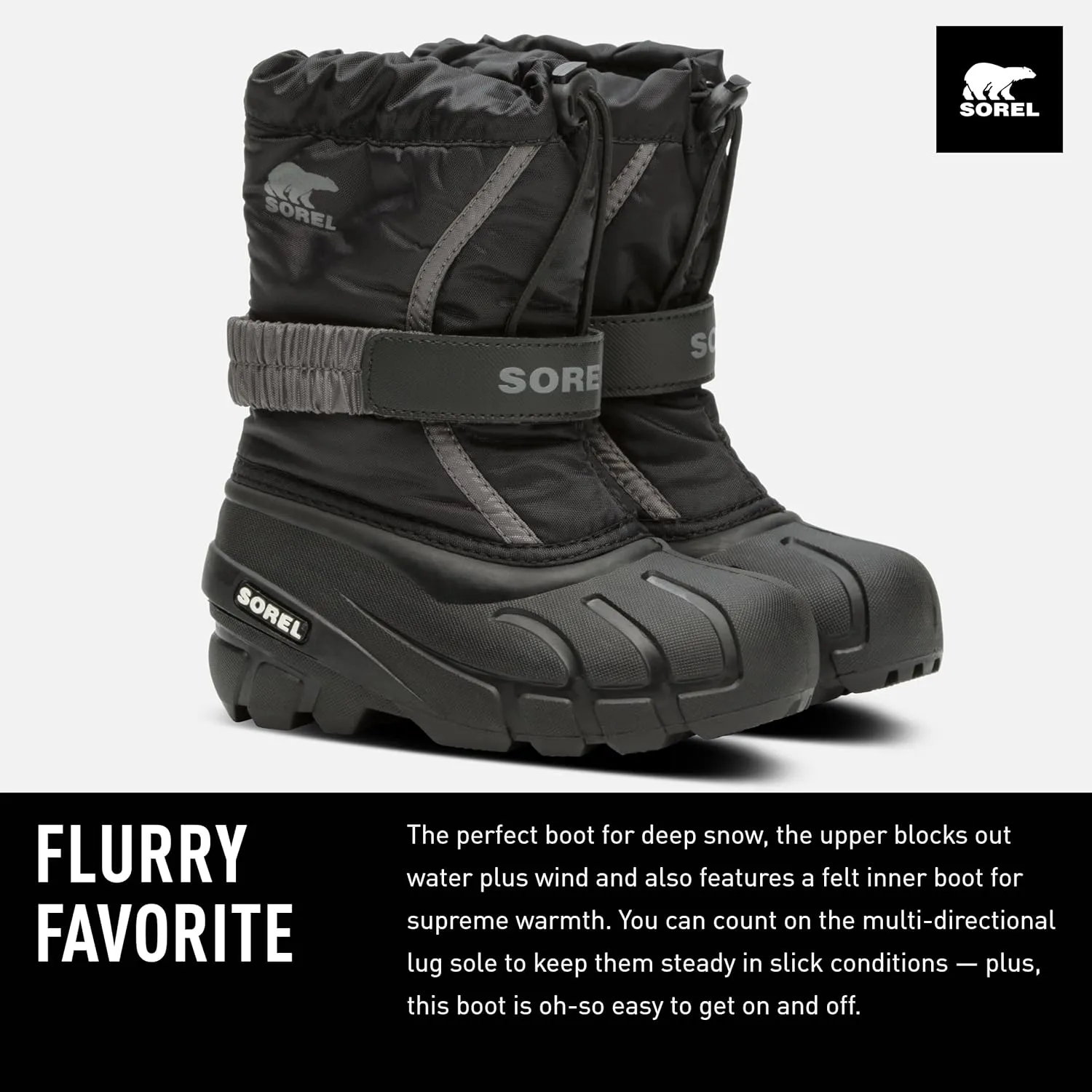 SOREL - Youth Flurry Winter Snow Boots for Kids